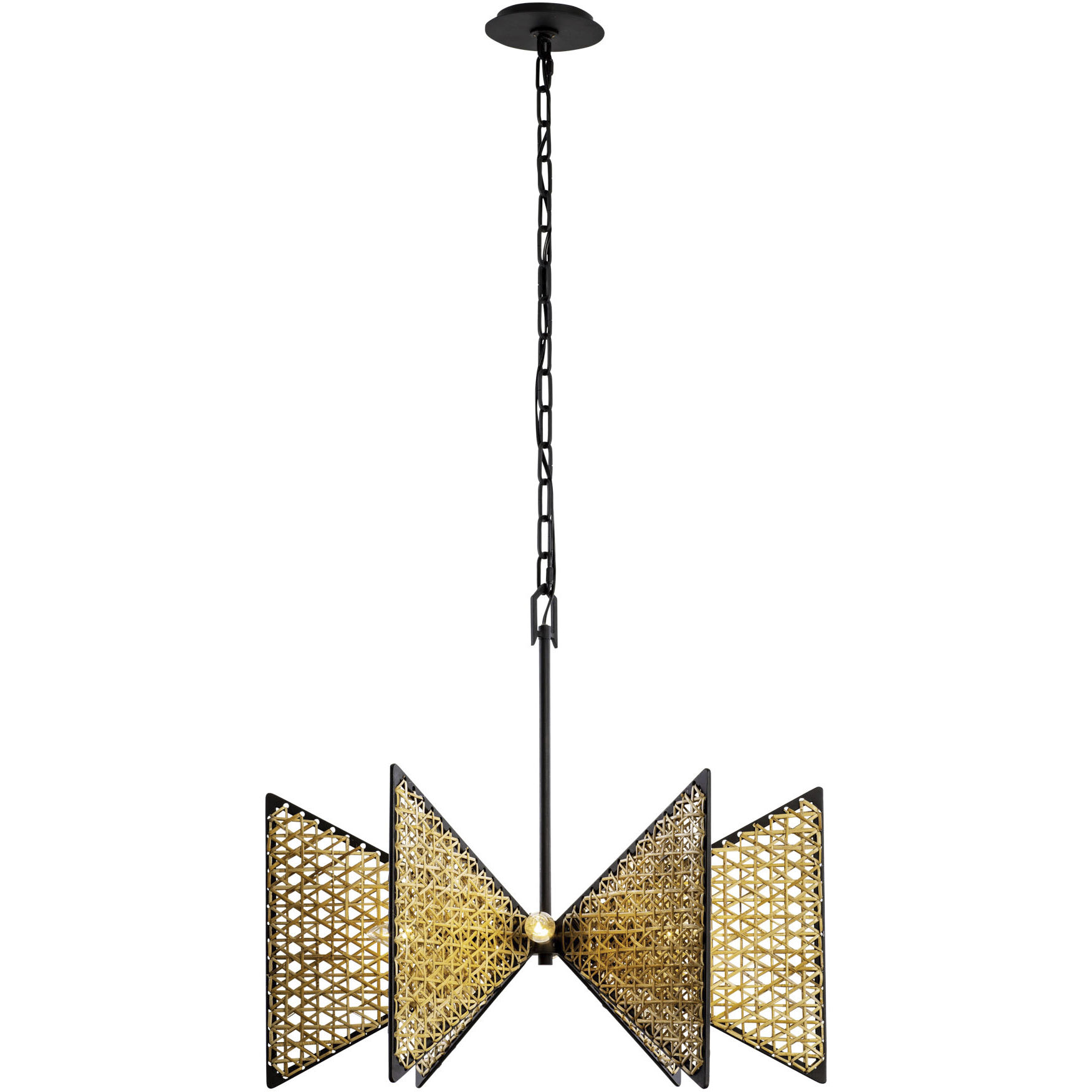Machina 6 Light 24 inch Matte Black with Sulihiya Chandelier Ceiling Light, Smithsonian Collaboration