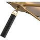 Secret Agent 5 Light 30 inch Gold and Black Leather Pendant Ceiling Light in Painted Gold and Black Leather