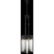 Matrix 8 Light 48.25 inch Matte Black and French Gold Linear Pendant Ceiling Light in Matte Black/French Gold