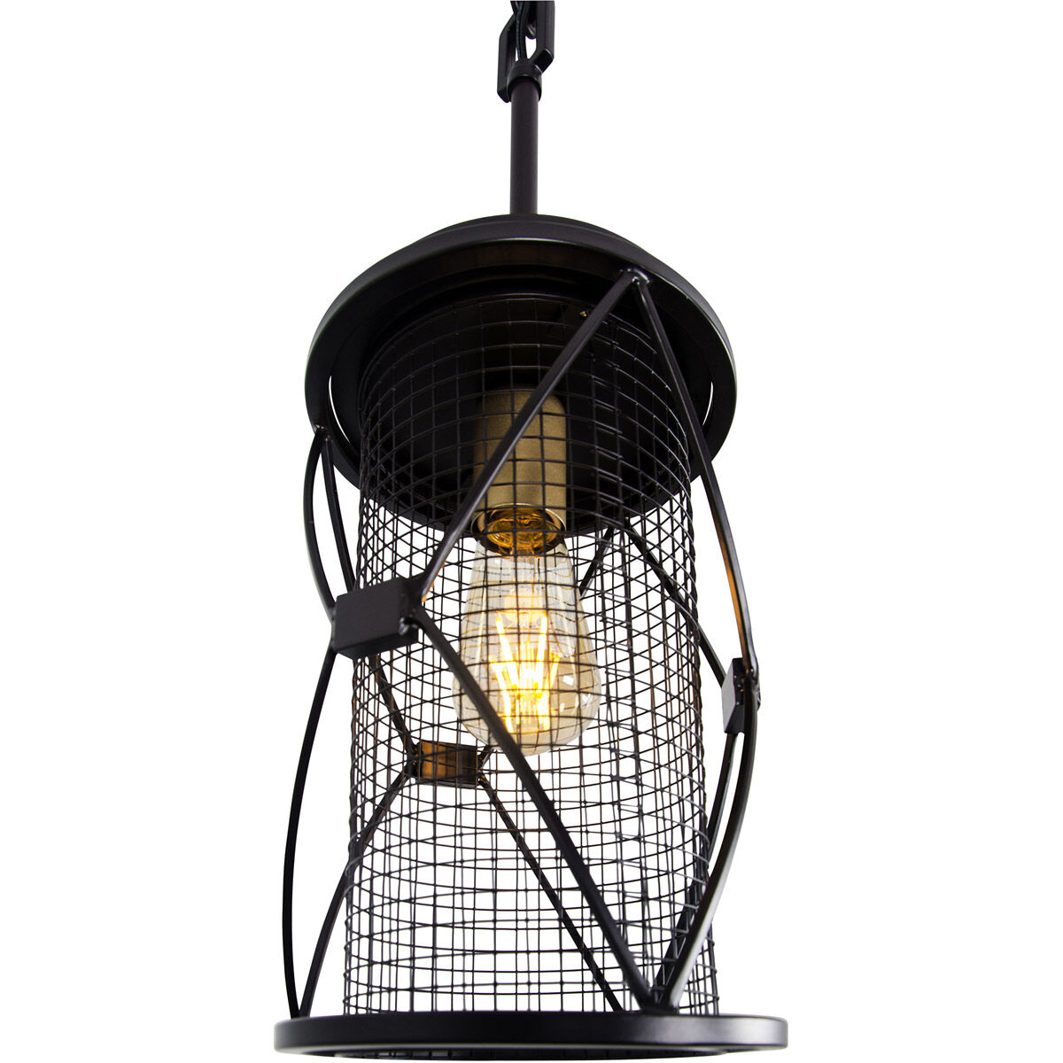 Harlequin 1 Light 7 inch Warm Bronze and Gold Pendant Ceiling Light