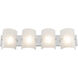 Brilliance LED 31.13 inch Chrome Vanity Light Wall Light, Bright Ice Glass