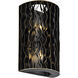 Estela 2 Light 10 inch Matte Black and French Gold Wall Sconce Wall Light, Smithsonian Collaboration