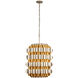Swoon 6 Light 20 inch Antique Gold Foyer Ceiling Light, Smithsonian Collaboration