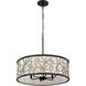 Scribble 6 Light 28 inch Matte Black Pendant Ceiling Light, Smithsonian Collaboration