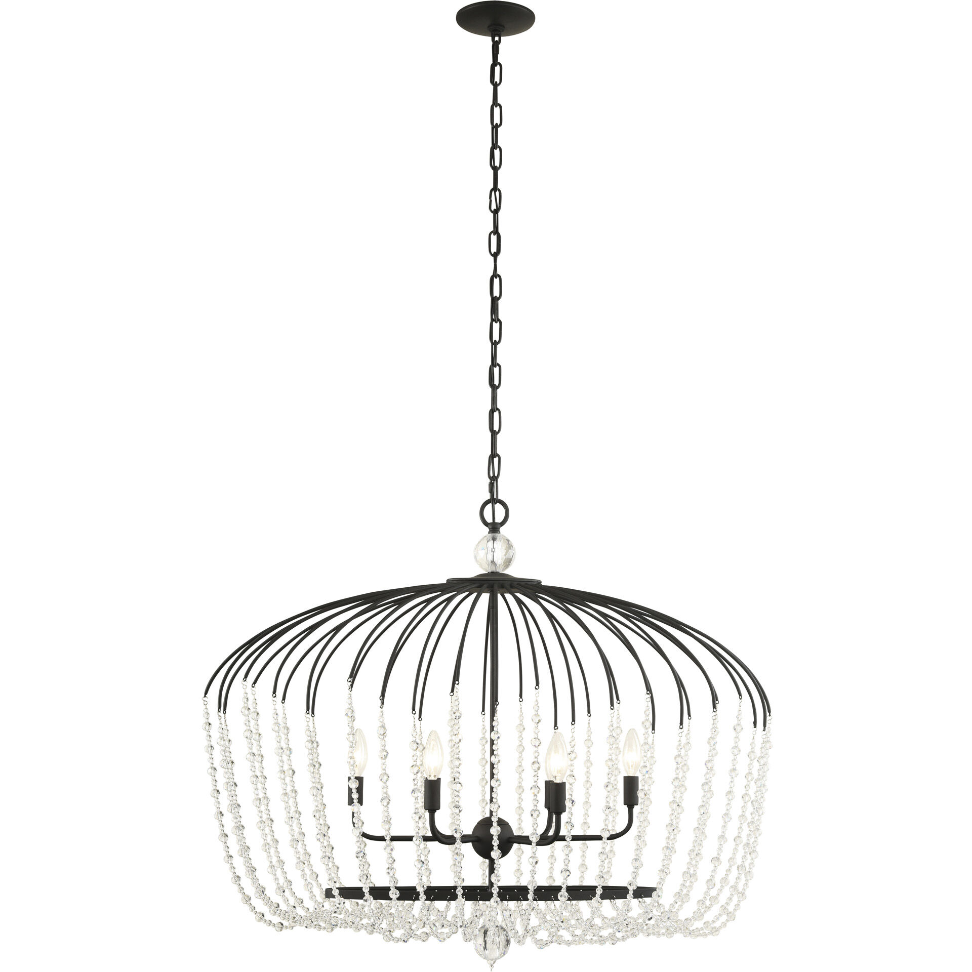 Voliere 6 Light 36 inch Matte Black Pendant Ceiling Light