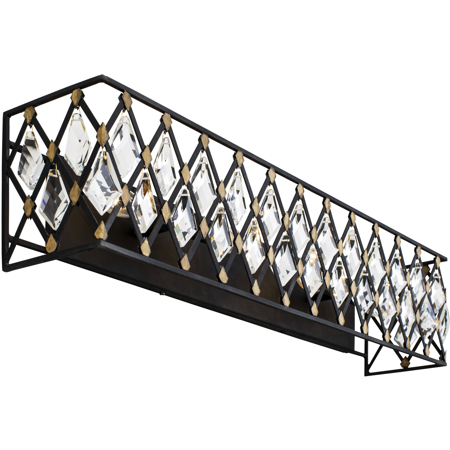 Windsor 4 Light 31 inch Carbon and Havana Gold Bath Vanity Light Wall Light