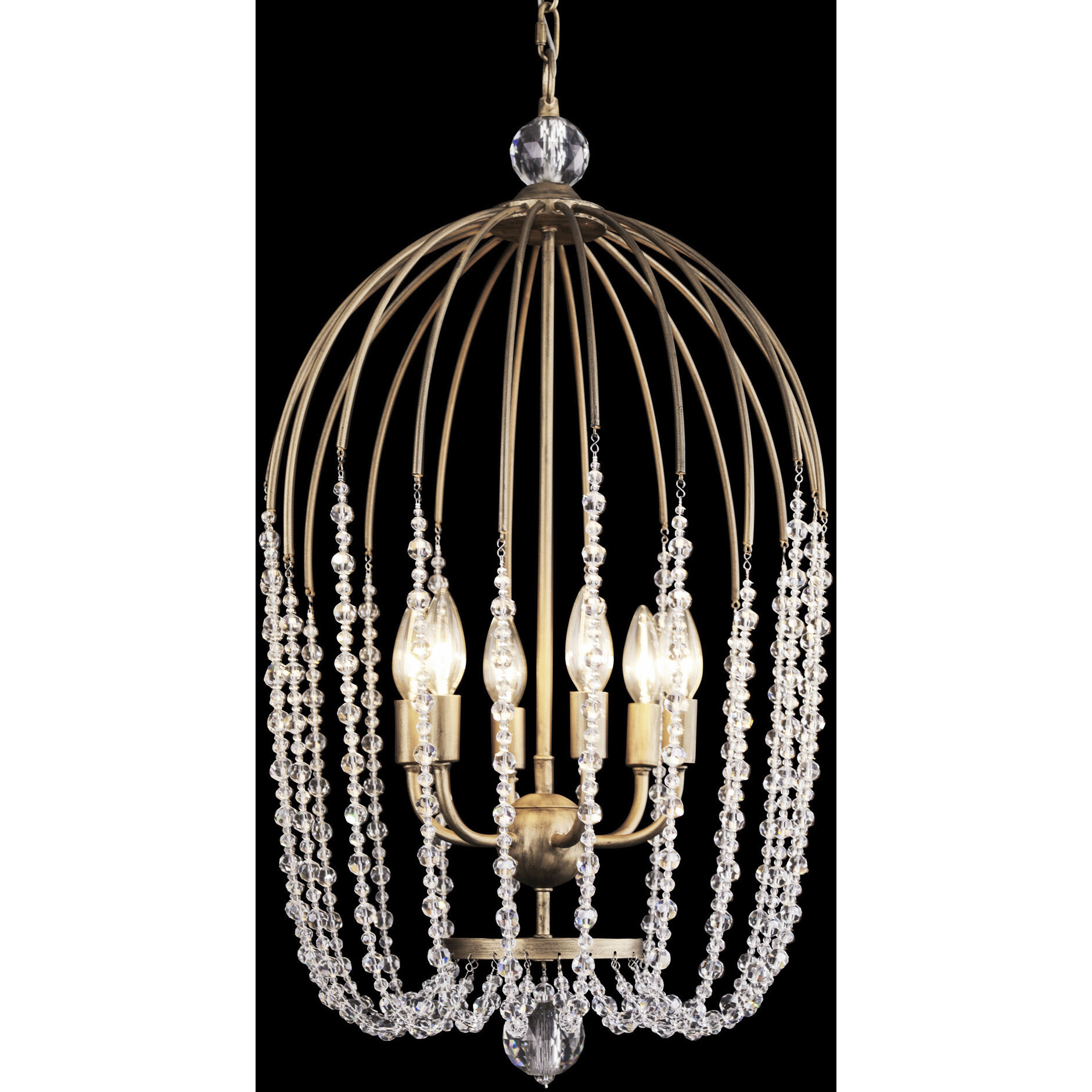 Voliere 6 Light 16.75 inch Havana Gold Pendant Ceiling Light