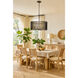 Park Row 8 Light 32 inch Matte Black and French Gold Pendant Ceiling Light, Smithsonian Collaboration
