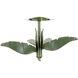 Banana Leaf 3 Light 24 inch Banana Leaf Semi-Flush Ceiling Light