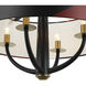 Patchwork 4 Light 24 inch Black with Satin Brass with Patchwork Pendant Ceiling Light