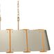 Peep Show 6 Light 42 inch Sunwashed Silver and Brushed Sienna Linear Pendant Ceiling Light