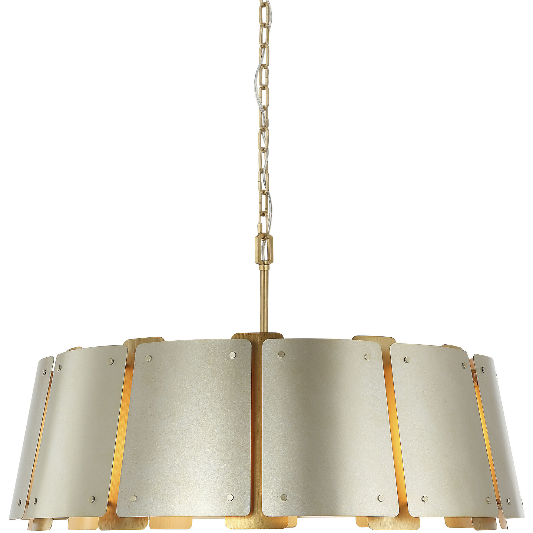 Peep Show 8 Light 32 inch Sunwashed Silver and Brushed Sienna Pendant Ceiling Light