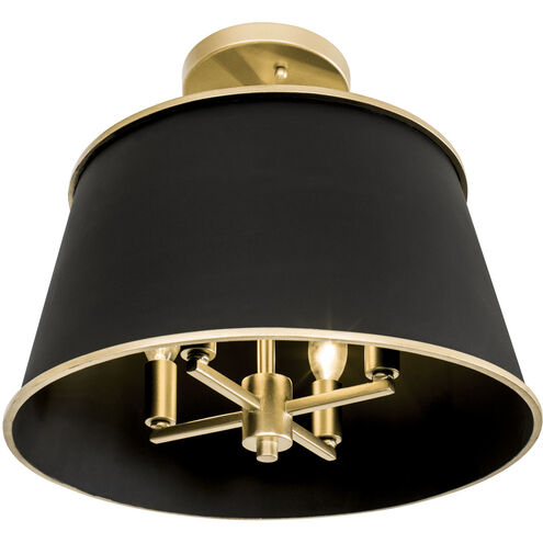 Coco 4 Light 16 inch Matte Black/French Gold Pendant Ceiling Light