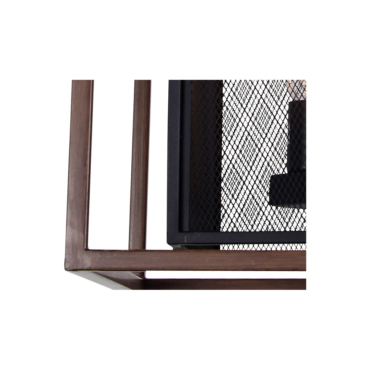 Rio Lobo 4 Light 22 inch Dark Oak with Black Pendant Ceiling Light