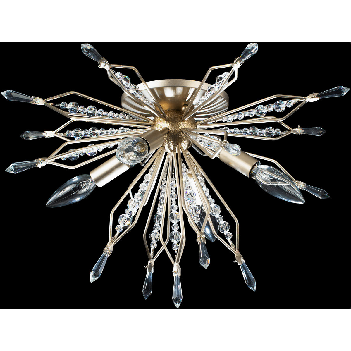 Orbital 4 Light 18.3 inch Gold Dust Semi-Flush Ceiling Light