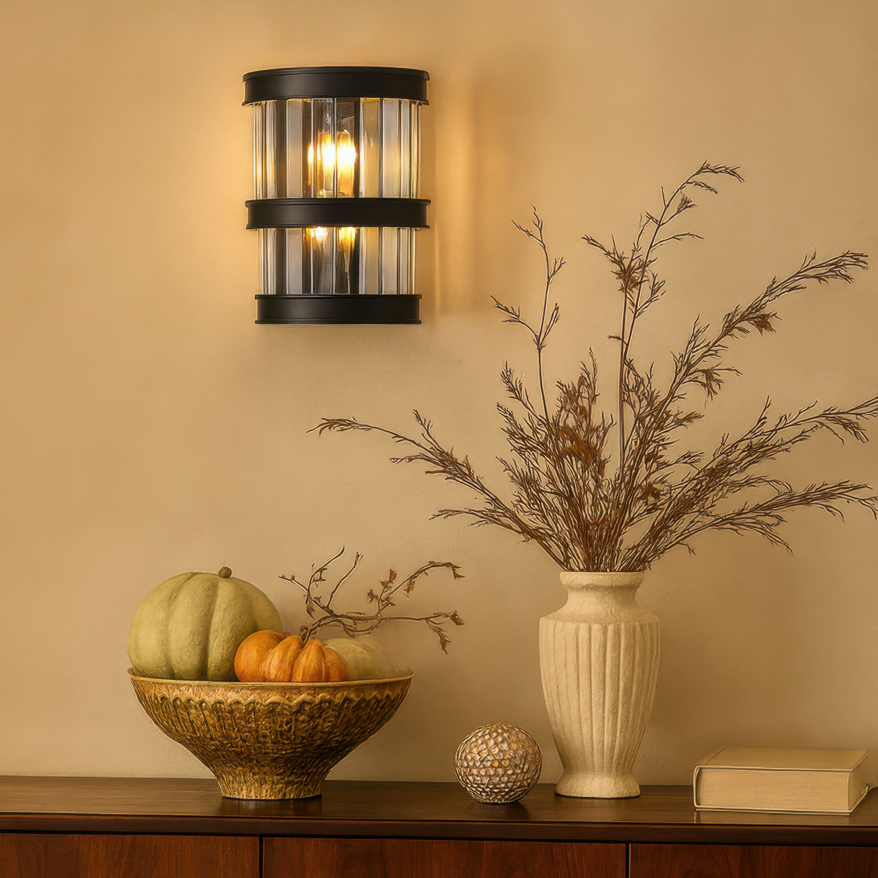 Double Take 2 Light 10.25 inch Heritage Black Wall Sconce Wall Light