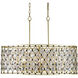 Windsor 8 Light 36 inch French Gold and Matte Black Linear Pendant Ceiling Light