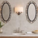 Chains of Love 40 X 24 inch Matte Black and Textured Silver Wall Mirror in Matte Black/Textured Silver