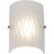 Brilliance LED 6.75 inch Chrome Vanity Light Wall Light, Bright Ice Glass