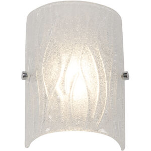 Brilliance LED 7 inch Chrome Vanity Light Wall Light, Bright Ice Glass