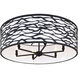 Kato 6 Light 30 inch Carbon Black Semi-Flush Ceiling Light