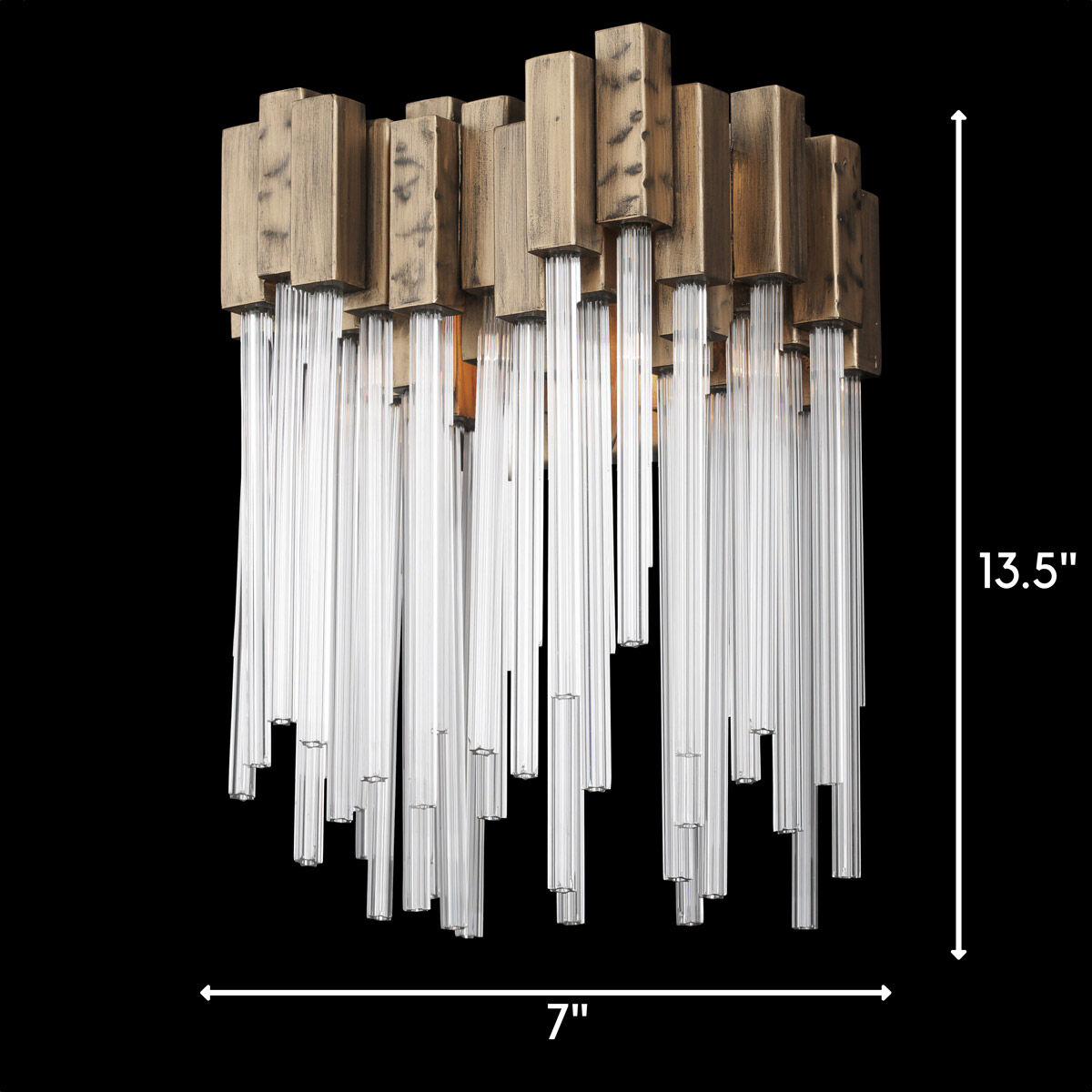 Matrix Wall Sconce Wall Light in Havana Gold