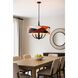 Patchwork 4 Light 24 inch Black with Satin Brass with Patchwork Pendant Ceiling Light