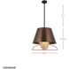 Rock On 4 Light 20 inch Brontourage and Matte Black Pendant Ceiling Light