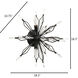 Orbital 4 Light 18.3 inch Carbon Semi-Flush Ceiling Light
