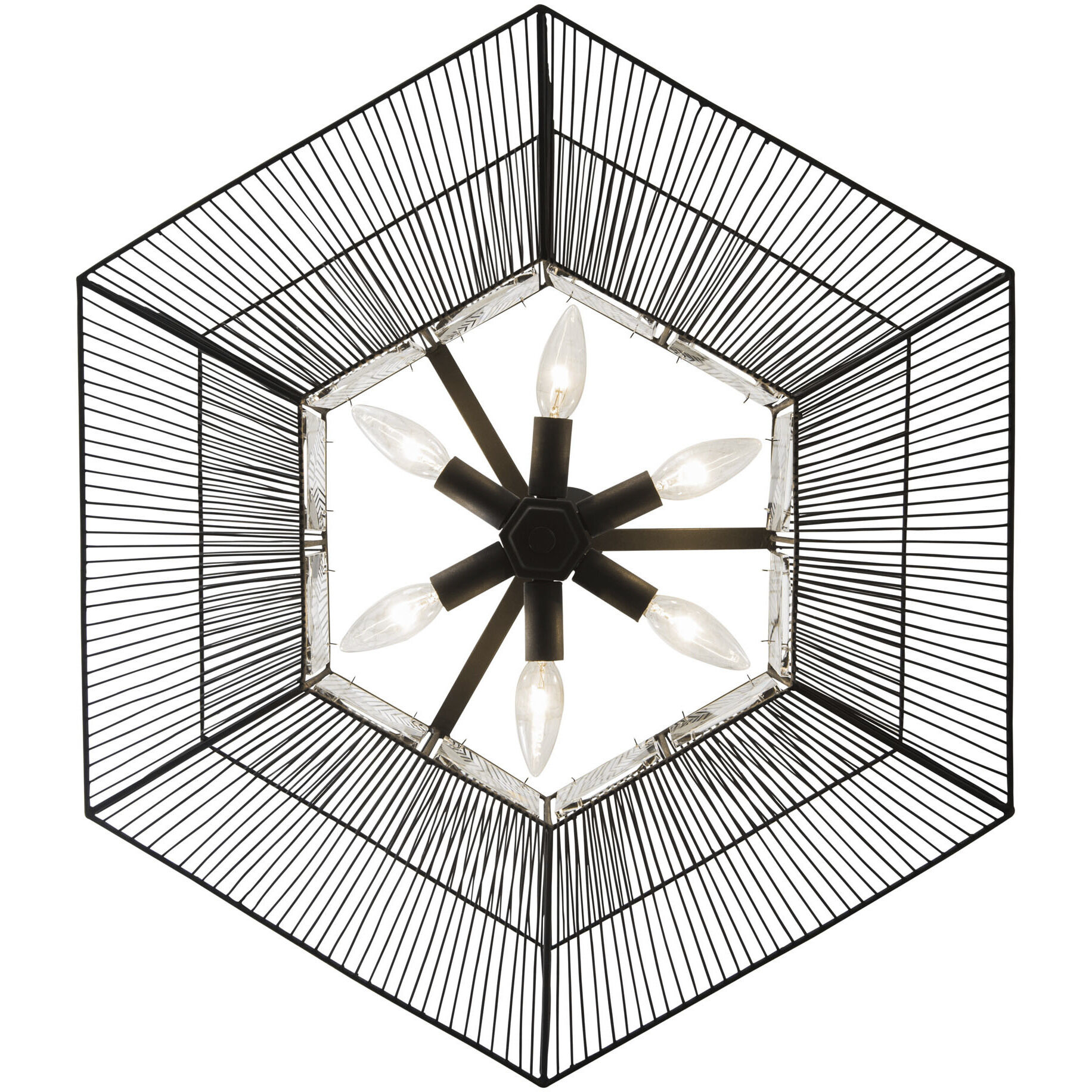 Arcade 6 Light 24 inch Carbon Pendant Ceiling Light