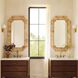 Farra 54 X 28 inch Poplar Burl with Weathered Brass Wall Mirror, Varaluz Casa
