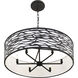Kato 6 Light 30 inch Carbon Black Semi-Flush Ceiling Light