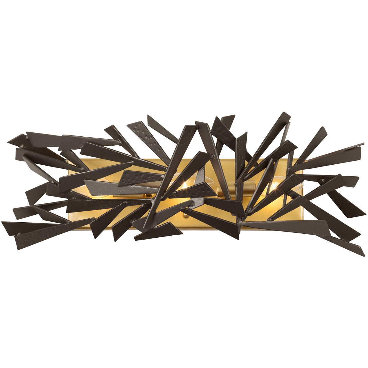 Bermuda 3 Light 22 inch Antique Gold with Rustic Bronze Bath Vanity Wall Light 