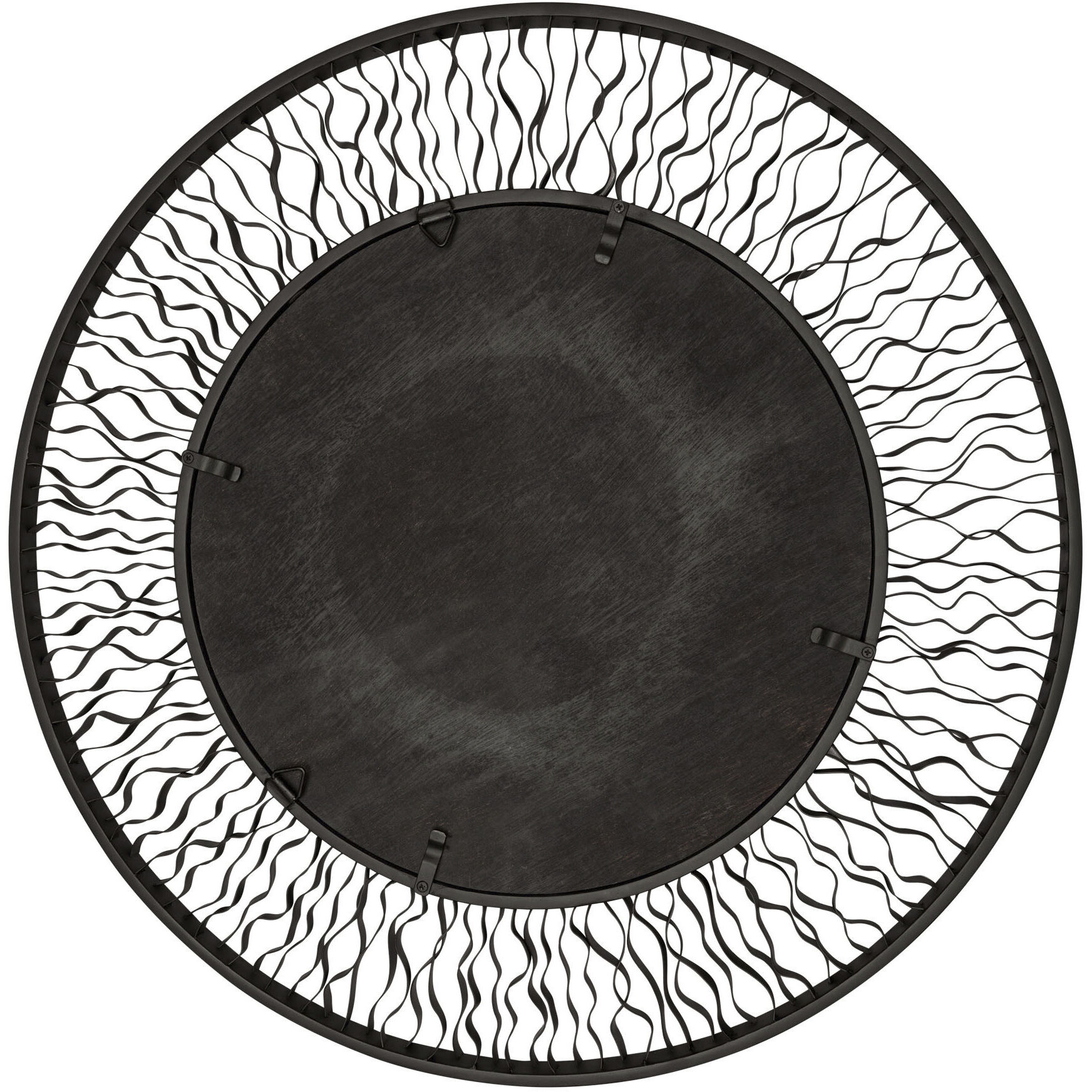 Estela 30 X 30 inch Matte Black and French Gold Wall Mirror, Smithsonian Collaboration