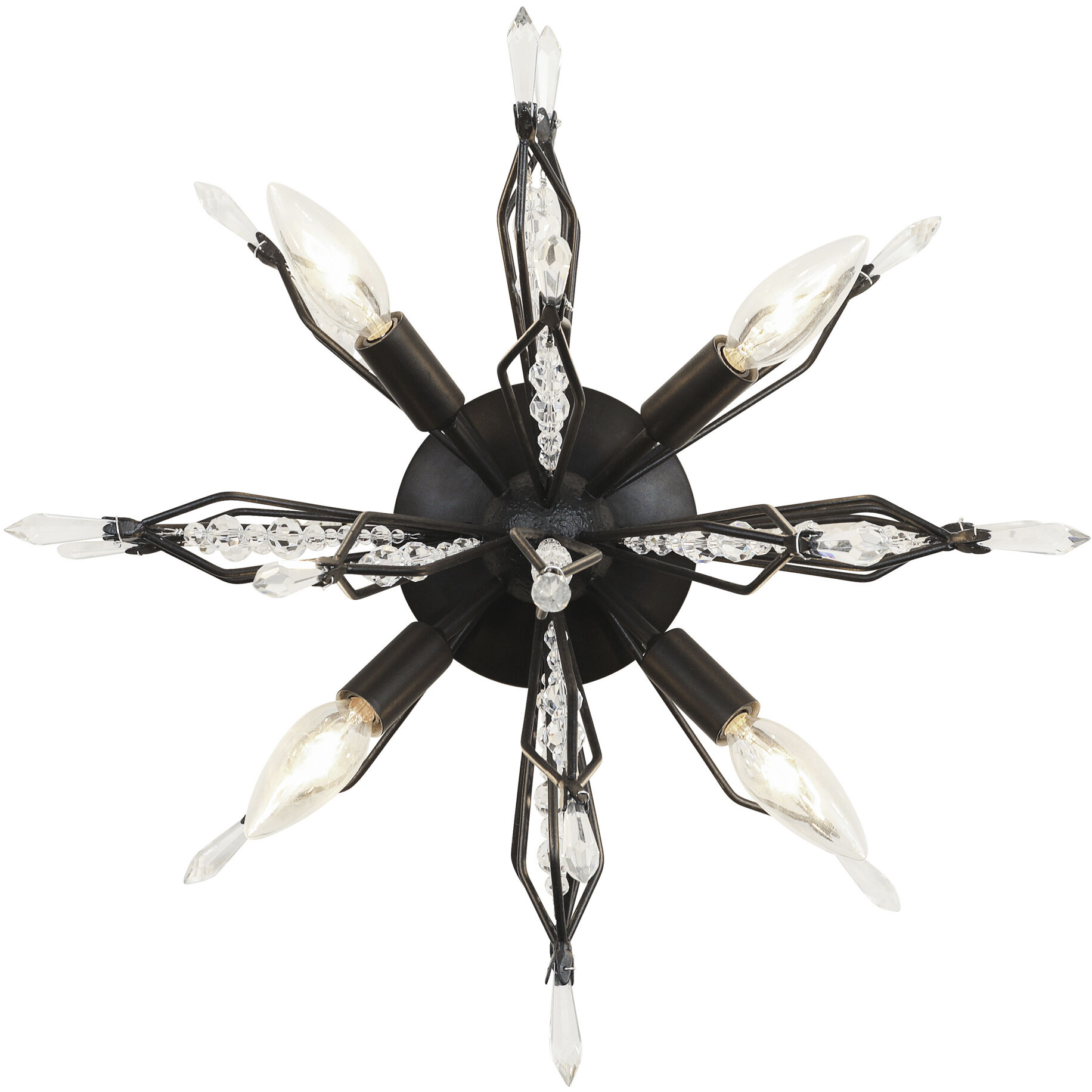 Orbital 4 Light 18.3 inch Carbon Semi-Flush Ceiling Light