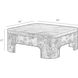 McKinney 44 X 44 inch Mushroom Oak with Mappa Burl Coffee Table