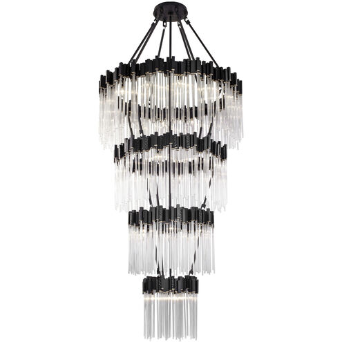 Matrix 30 Light 40 inch Matte Black and French Gold Chandelier Ceiling Light