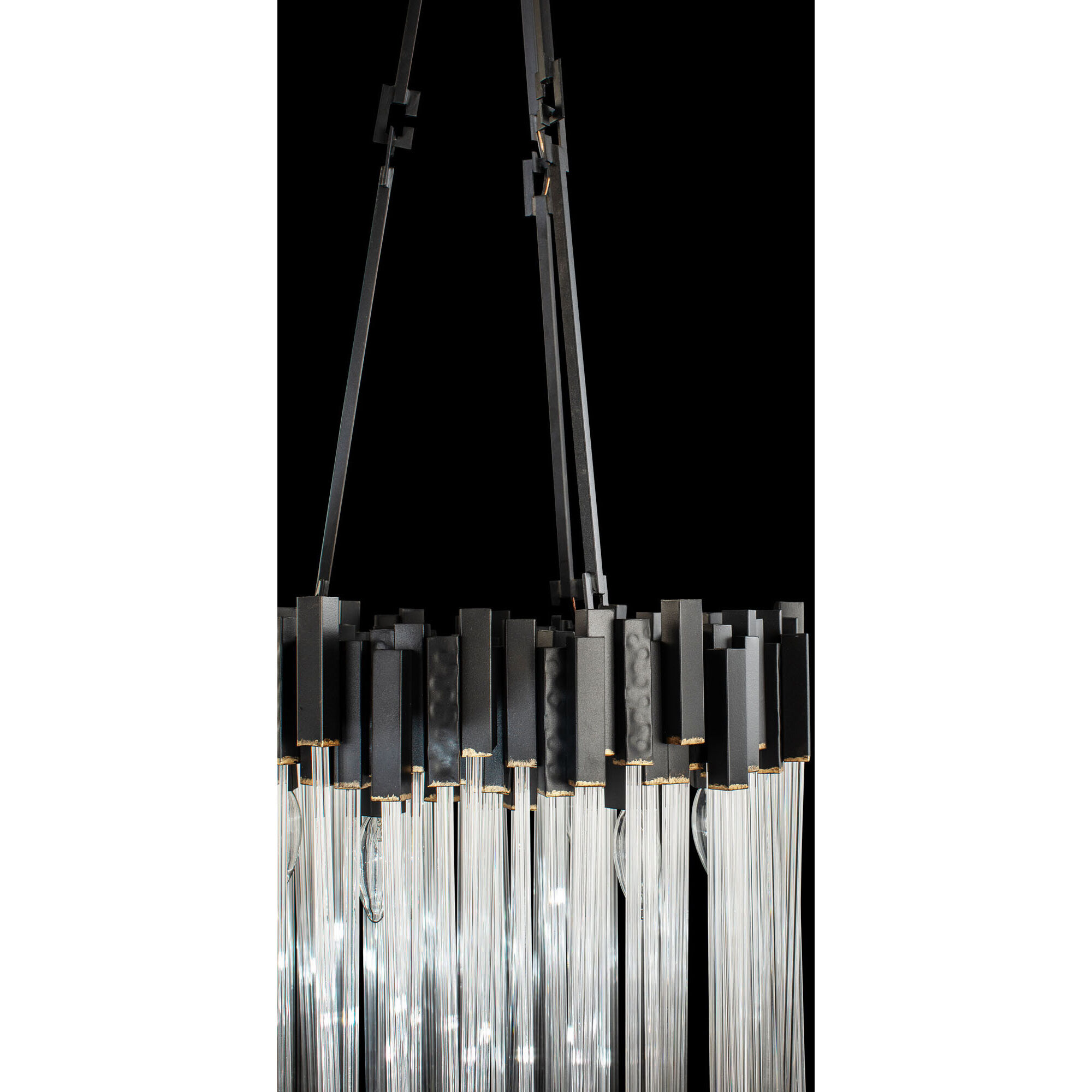 Matrix 6 Light 18.5 inch Matte Black and French Gold Pendant Ceiling Light