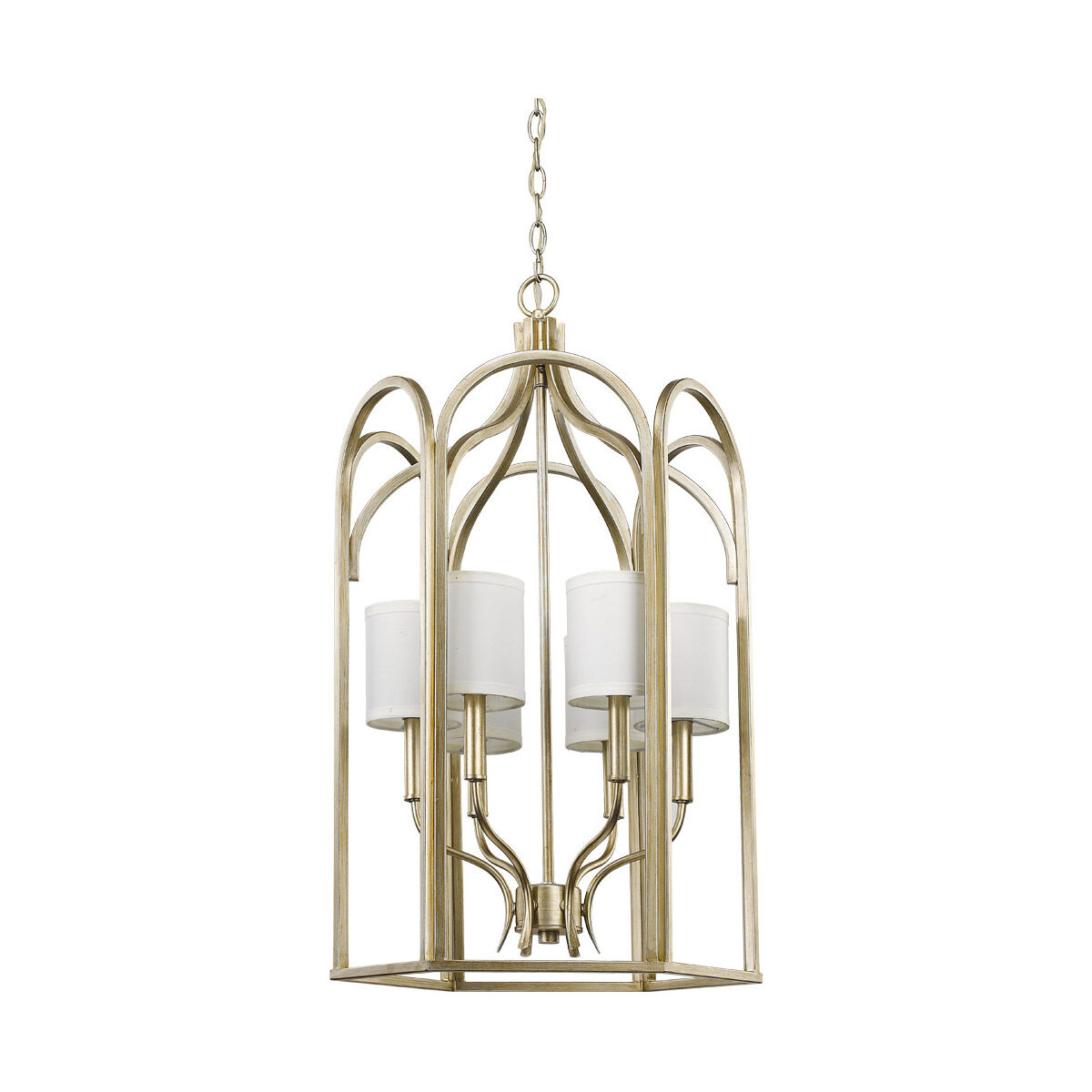 Ellie 6 Light 18 inch Washed Gold Foyer Pendant Ceiling Light