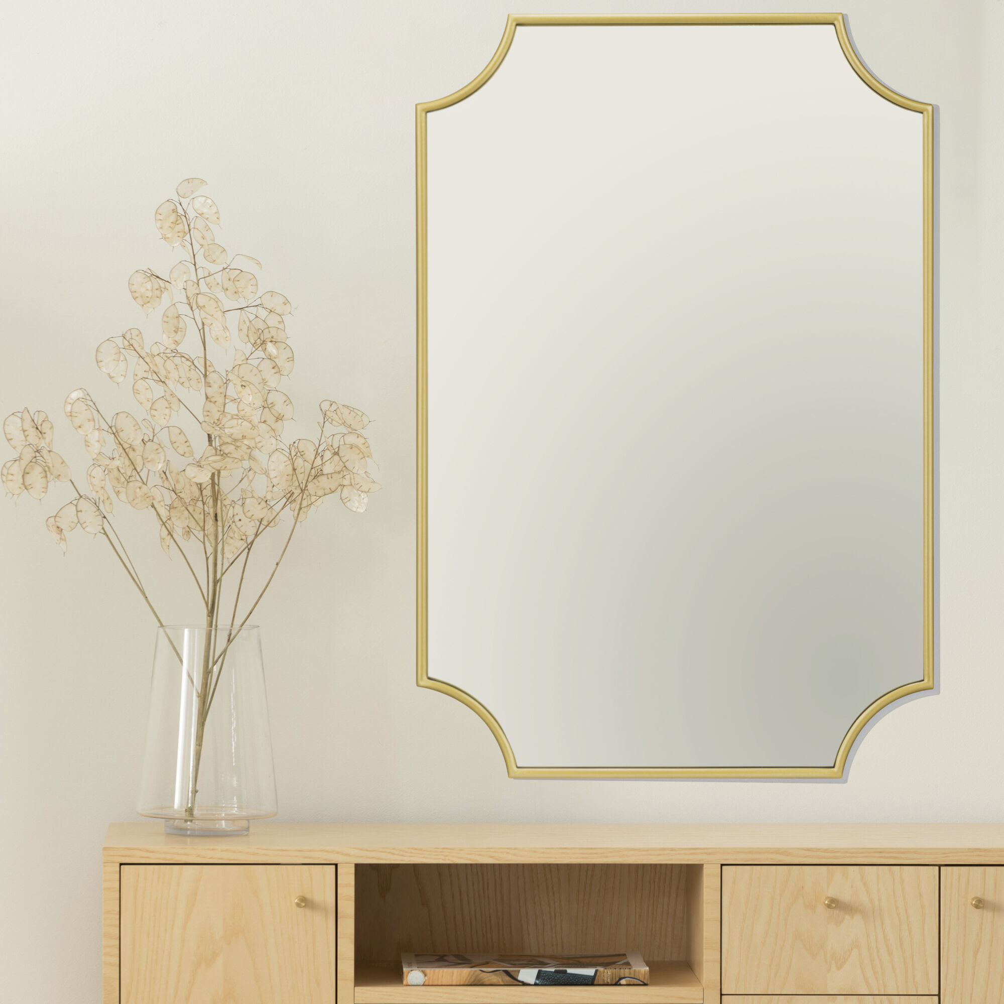 Carlton 33 X 22 inch Gold Wall Mirror, Tamara Day Collaboration
