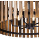 Suratto 6 Light 24 inch Matte Black and Medium Walnut Pendant Ceiling Light