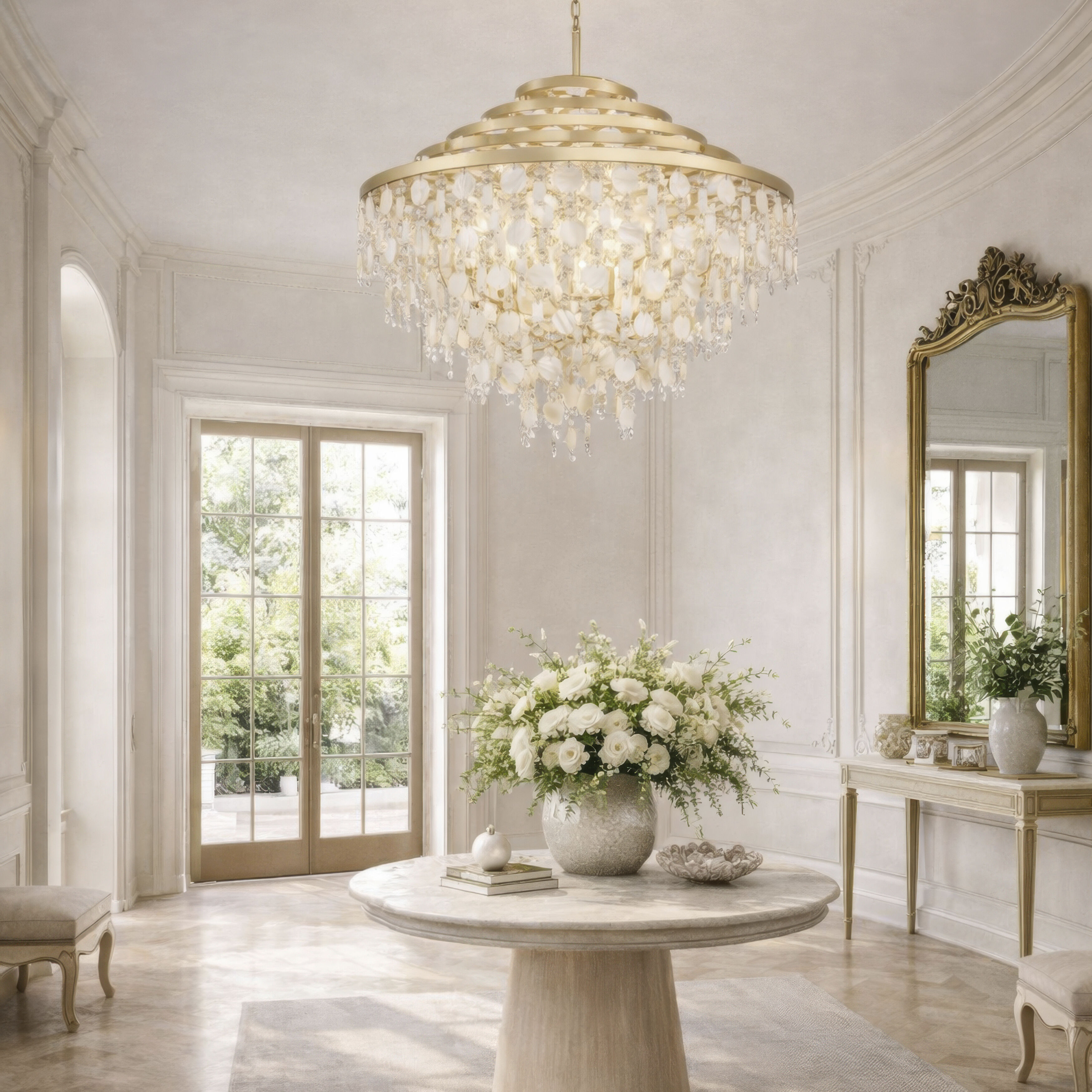 Kalani 16 Light 41 inch French Gold Chandelier Ceiling Light, Smithsonian Collaboration