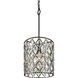 Windsor 1 Light 11.5 inch Carbon/Havana Gold Pendant Ceiling Light