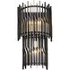 Park Row 3 Light 11 inch Matte Black and French Gold Wall Sconce Wall Light