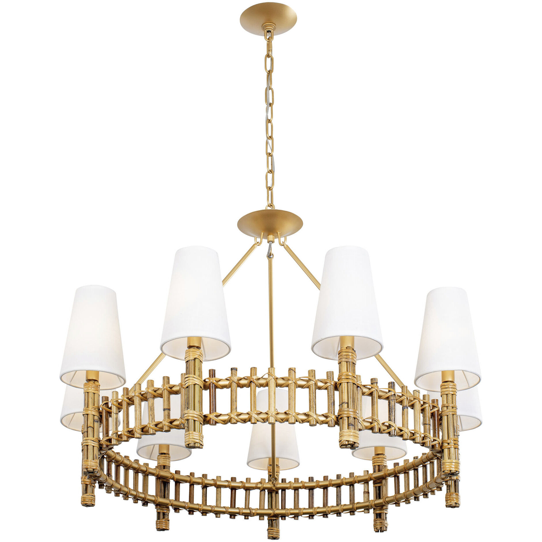 Nevis LED 36 inch French Gold Chandelier Ceiling Light