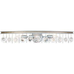 Charmed 3 Light 33 inch Silver with Champagne Mist Bath Vanity Wall Light