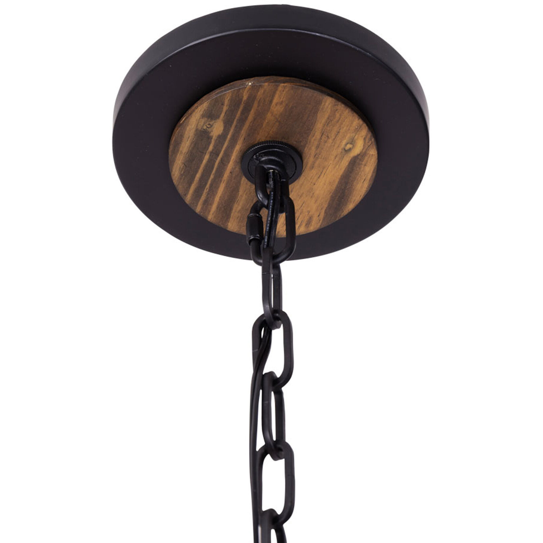 Suratto 8 Light 30 inch Matte Black and Medium Walnut Pendant Ceiling Light
