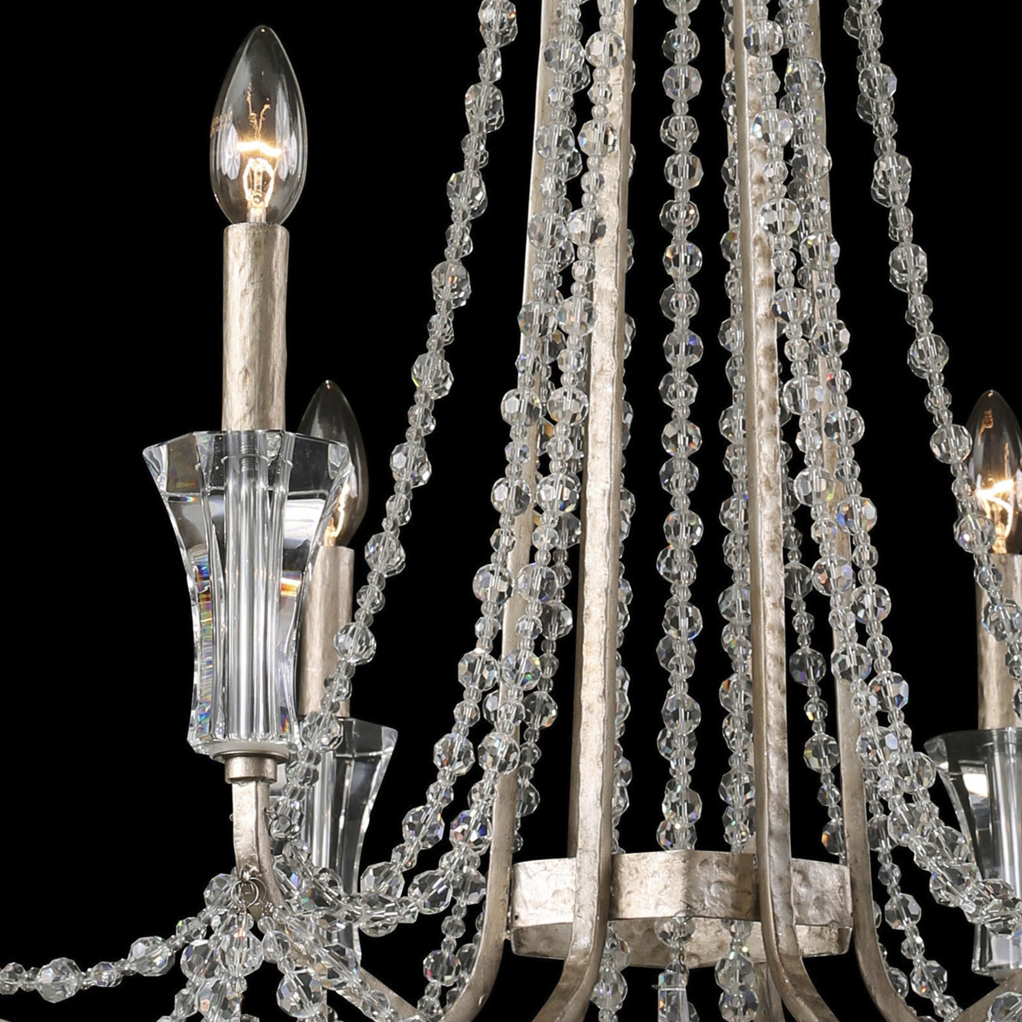 Barcelona 6 Light 27 inch Transcend Silver Chandelier Ceiling Light