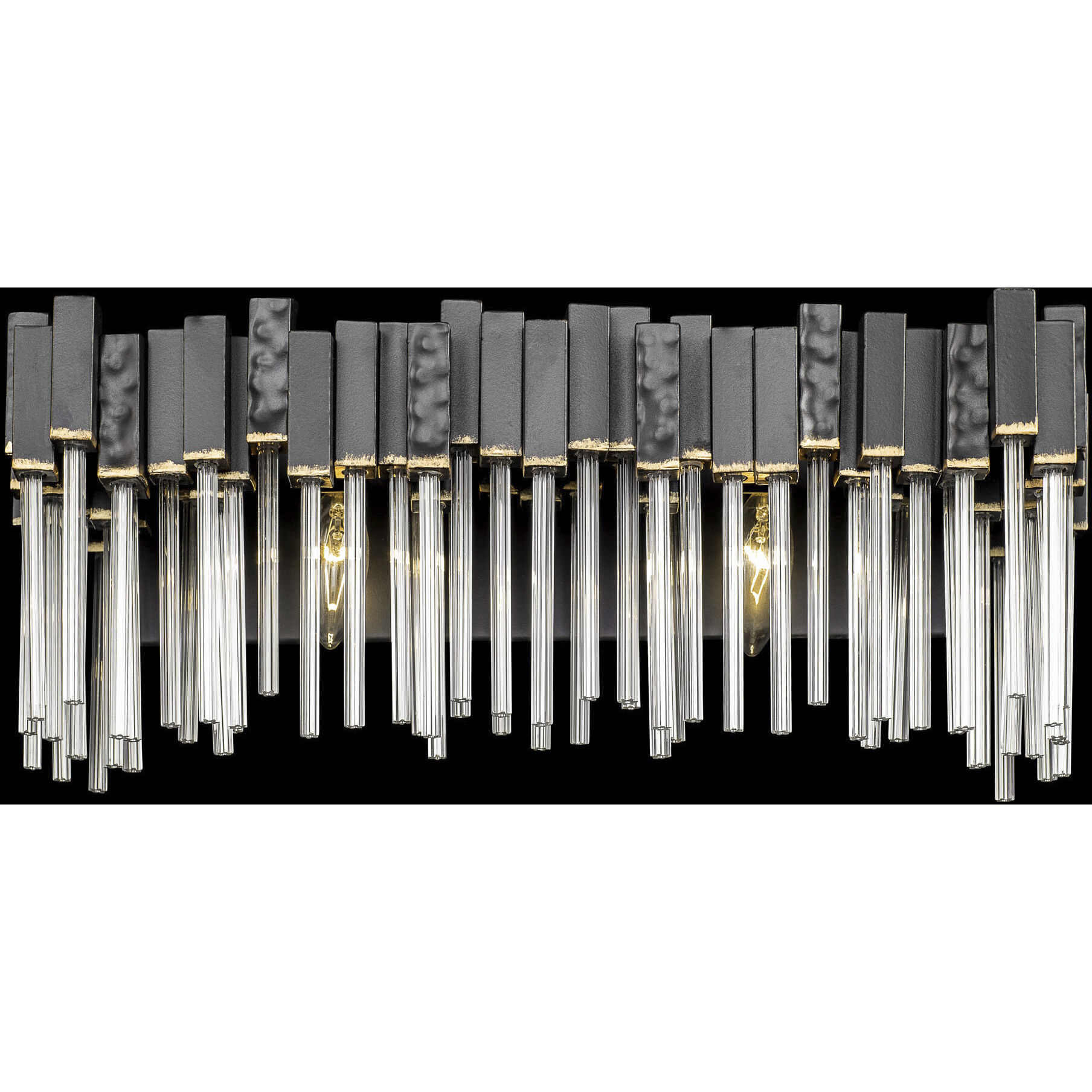 Matrix 2 Light 21 inch Matte Black and French Gold Bath Vanity Light Wall Light