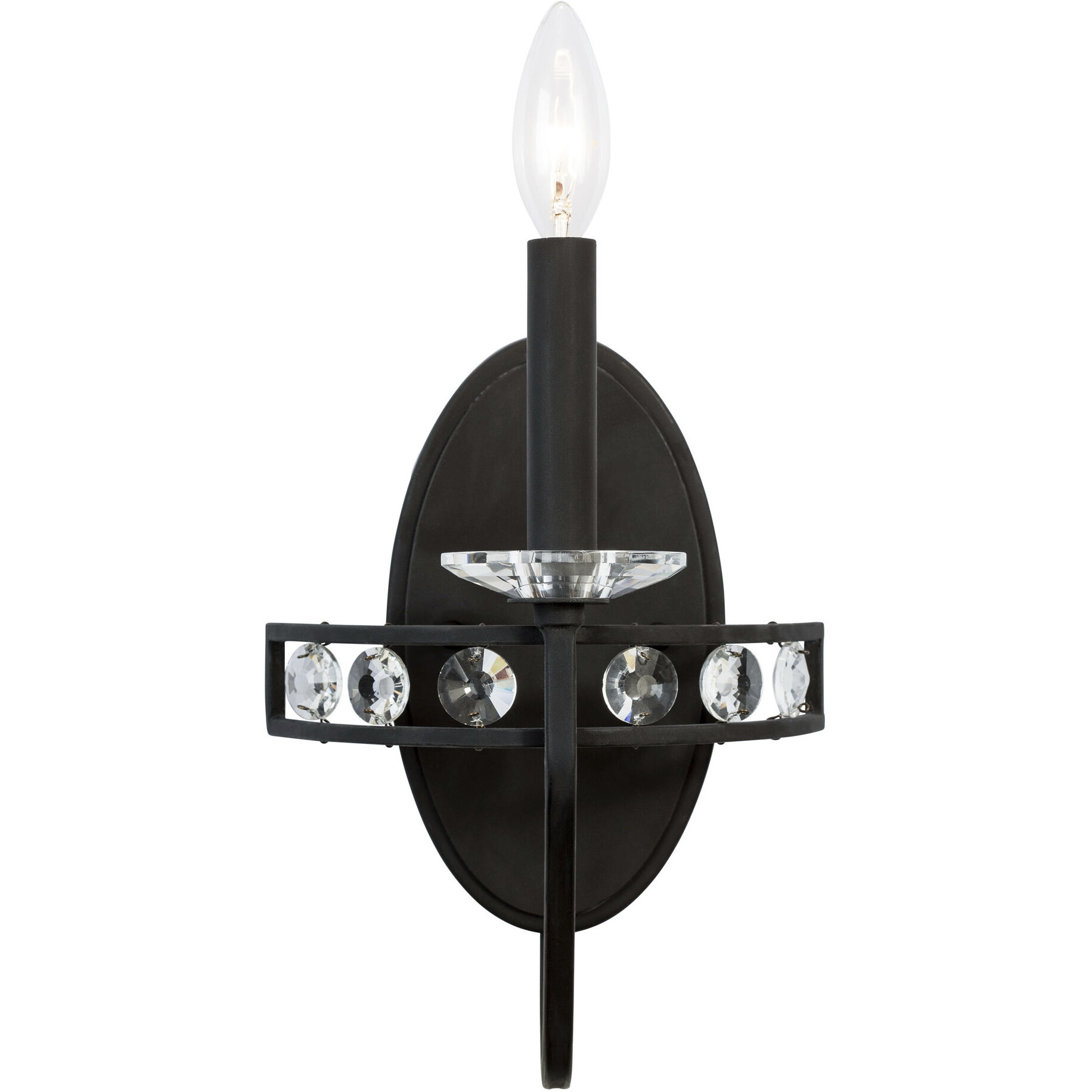 Monroe 1 Light 8 inch Carbon Black Wall Sconce Wall Light